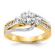 14K Two-tone Lab Grown Diamond VS/SI FGH 3-Stone Peg Set Semi Mount RM3046E-P/063-7YWLG