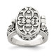 Sterling Silver Antiqued Oval Locket Ring QR1763-6