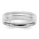Sterling Silver Rhodium-plated 6mm Polished Fancy Band Size 8.5 QWB116RH-8.5