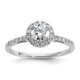 14kw Round Halo Engagement Lab Grown Diamond SI1/SI2, G H I, Complete Ring RM2042E-050-7CWLG