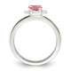 Sterling Silver Polished Pink CZ Candy Children's Ring QR5971-3