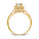 14ky Round Halo Engagement Lab Grown Diamond SI1/SI2, G H I, Semi-mount Ring RM2042E-100-7YLG