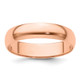 14k Rose Gold 5mm Lightweight Half Round Wedding Band Size 5.5 RHRL050-5.5