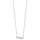 Sterling Silver Polished 5 Bezel Set CZs 16in Bar Necklace QG4287-16