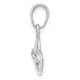 10K White Gold Polished Intertwined Double Heart Pendant 10M2128W
