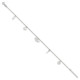Sterling Silver Love Themed Dangles 9in Plus 1in Ext. Anklet QG4729-9