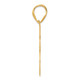 14k Brushed Border Script Number 65 Pendant SCN65