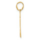 14k Brushed Border Script Number 87 Pendant SCN87