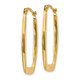 10k Polished 2.25mm Rectangle Hoop Earrings 10TF148