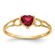 10k Polished Genuine Garnet Birthstone Ring 10XBR154