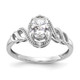 10k White Gold White Topaz and Diamond Ring 10XB313
