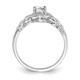 10k White Gold White Topaz and Diamond Ring 10XB313