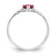 10k White Gold Polished Genuine Garnet Birthstone Ring 10XBR166