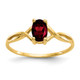 10k Polished Genuine Garnet Birthstone Ring 10XBR226