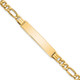 10k Semi-solid Figaro Link ID Bracelet 10DCID141-8