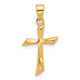 14K Polished Cross Pendant C4945