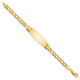 14k Semi-Solid Soft Diamond Shape Curb Link ID Bracelet DCID111C-8