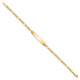 14k Semi-solid Soft Diamond Shape Figaro Link ID Bracelet DCID107C-7
