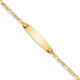 14k Soft Diamond Shape Figaro ID Bracelet FG80IDC-8