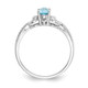 10k White Gold Swiss Blue Topaz and Diamond Ring 10XB297