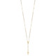 10k Tri-color Polished Faceted Beads Rosary Necklace 10SF2964-24