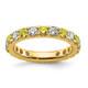 14K Lab Grown Diamond VS/SI FGH & Cr Yellow Sapp Eternity Band ET0050-CYS-100-9YLG
