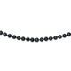 14k White Gold 7-8mm Round Black Saltwater Akoya Cultured Pearl Necklace PLB70-24