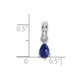 14k White Gold Lab Grown VS/SI FGH Dia and Created Blue Sapphire Pendant PM7409-CSA-005-WLG