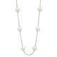 14K White Gold 6-7mm White Round FW Cultured Pearl 12-station Necklace PR57-18