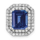 14K White Gold Lab Grown VS/SI FGH Dia & Created Blue Sapphire Pendant PM7504-CSA-062-WLG