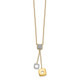 14k Diamond Circles 18 inch Dangle Necklace PM4705-010-YA