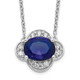 14K White Gold Lab Grown Diamond VS/SI FGH & Created Sapphire Neckla PM4027-SA-020-WLG-18