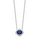 14K White Gold Lab Grown Diamond VS/SI FGH & Created Sapphire Neckla PM4027-SA-020-WLG-18