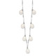 Sterling Silver RH-plated 7x8mm White Teardrop FWC Pearl Necklace QH5425W-17.5