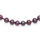 Sterling Silver Rhod-plated 5-6mm Black FWC Pearl Necklace QH5153-18
