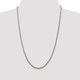 Sterling Silver Rhodium-plated 2.75mm Diamond-cut Rope Chain QDC060R-30