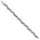 White Night Sterling Silver Rhodium-plated Black and White Diamond 7.5 Inch Bracelet QDX1233