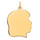 Sterling Silver GP Engraveable Girl Polished Disc Charm QM365G/18