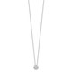 Sterling Silver Rhodium-plated 8mm Bezel CZ Necklace QG39-18