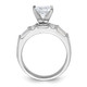 Sterling Silver Rhodium Plated CZ Engagement Ring and CZ Wedding Band Two Piece Set QR1335-7