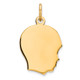 Sterling Silver GP Engraveable Boy Polished Disc Charm QM352G/35