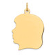 Sterling Silver GP Engraveable Girl Polished Disc Charm QM522G/35