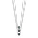 Sterling Silver Rhodium 8-9mm Semi-rd Tahit Saltwater Pearl Multi-strand Ne QH5617-17