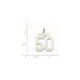 Sterling Silver/Rhodium-plated Satin Number 50 Charm QPM50