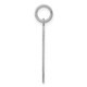 Sterling Silver/Rhodium-plated Satin Number 0 Charm QPP00