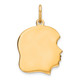 Sterling Silver GP Engraveable Girl Polished Disc Charm QM353G/35