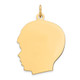 Sterling Silver GP Engraveable Boy Polished Disc Charm QM521G/50