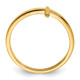 Sterling Silver Yellow Gold-plated Sideways Cross Ring QR5883Y-7