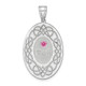 Sterling Silver Rhodium-plated Crystal Family Pendant QMP14/1SS