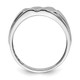 Sterling Silver Rhodium Plated Diamond Men's Ring QR5001-9